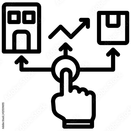 Resource Allocation Outline Icon
