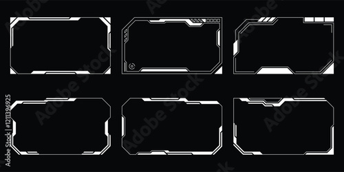 Sci-fi futuristic hud dashboard display virtual reality technology screen. User Interface set. Statistics, Data information infographic. Vector graphic