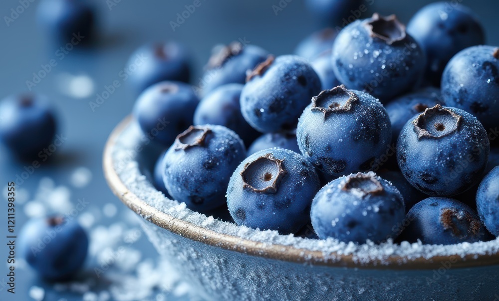 Fresh blueberries with sugar coating Fresh blueberries with sugar coating