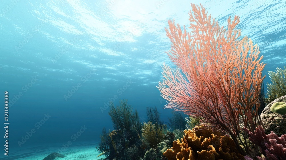 Obraz premium Vibrant Coral Reef Underwater