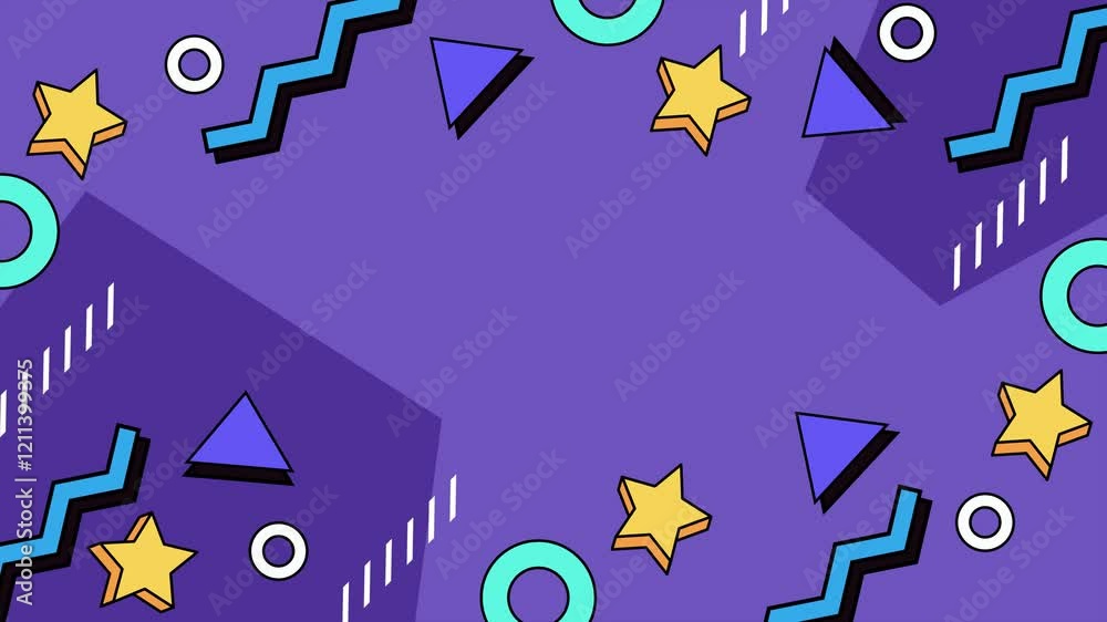 colorful geometric abstract background with minimal simple element shapes seamless 4k video background motion pop art design colorful geometric abstract background with minimal simple element shapes seamless 4k video background motion pop art design