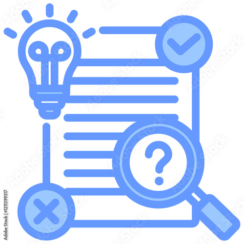 Testing Method Blue Icon