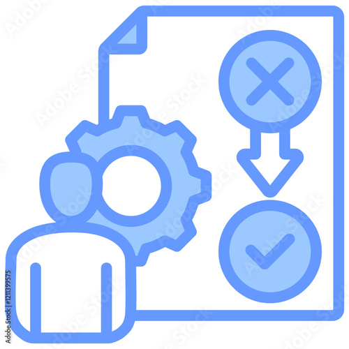 Skill Evaluation Blue Icon