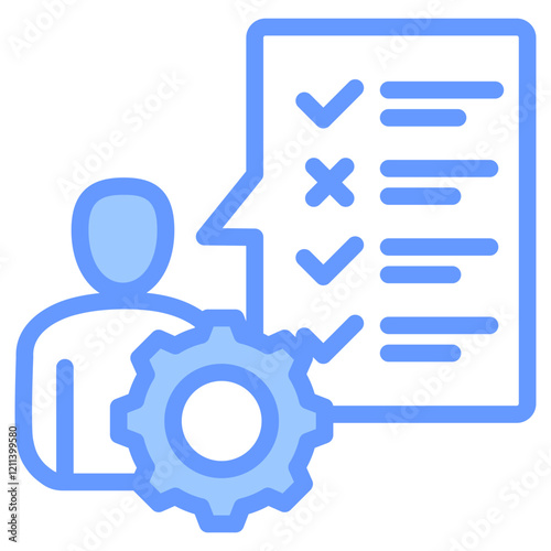 Competency Assessment Blue Icon