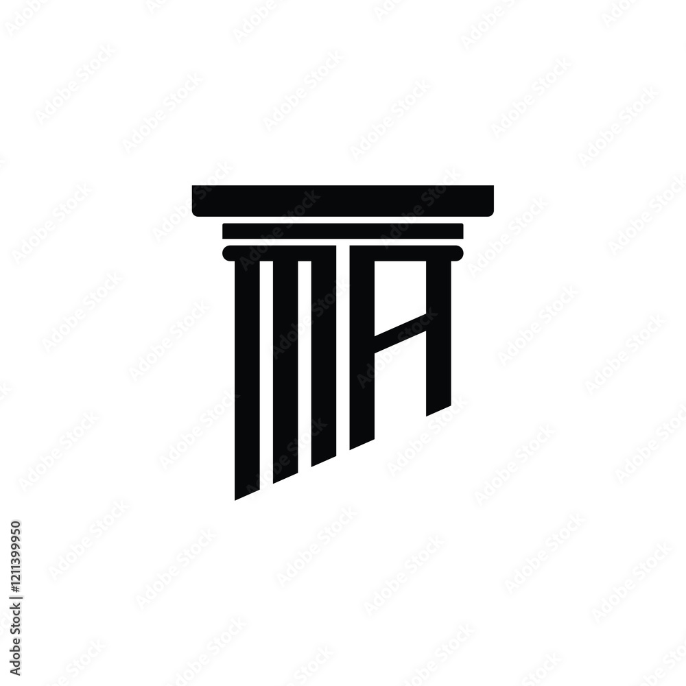 MA monogram logo design letter text name symbol monochrome logotype alphabet character simple logo MA monogram logo design letter text name symbol monochrome logotype alphabet character simple logo