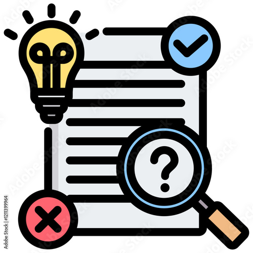 Testing Method Outline Color Icon