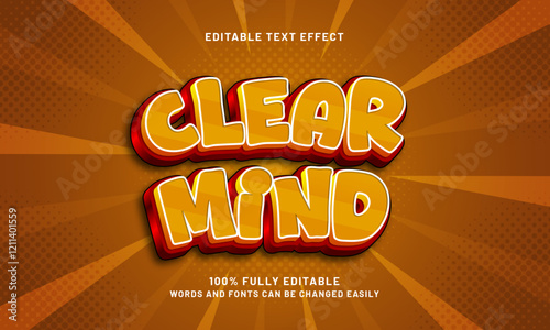 clear mind editable text effect with a best and good theme