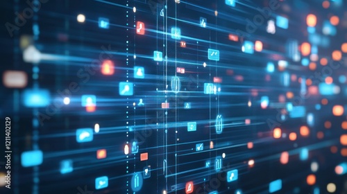 Wallpaper Mural Digital Data Stream: A Visual Representation of  Information Flow and Connectivity in the Modern Digital Age Torontodigital.ca