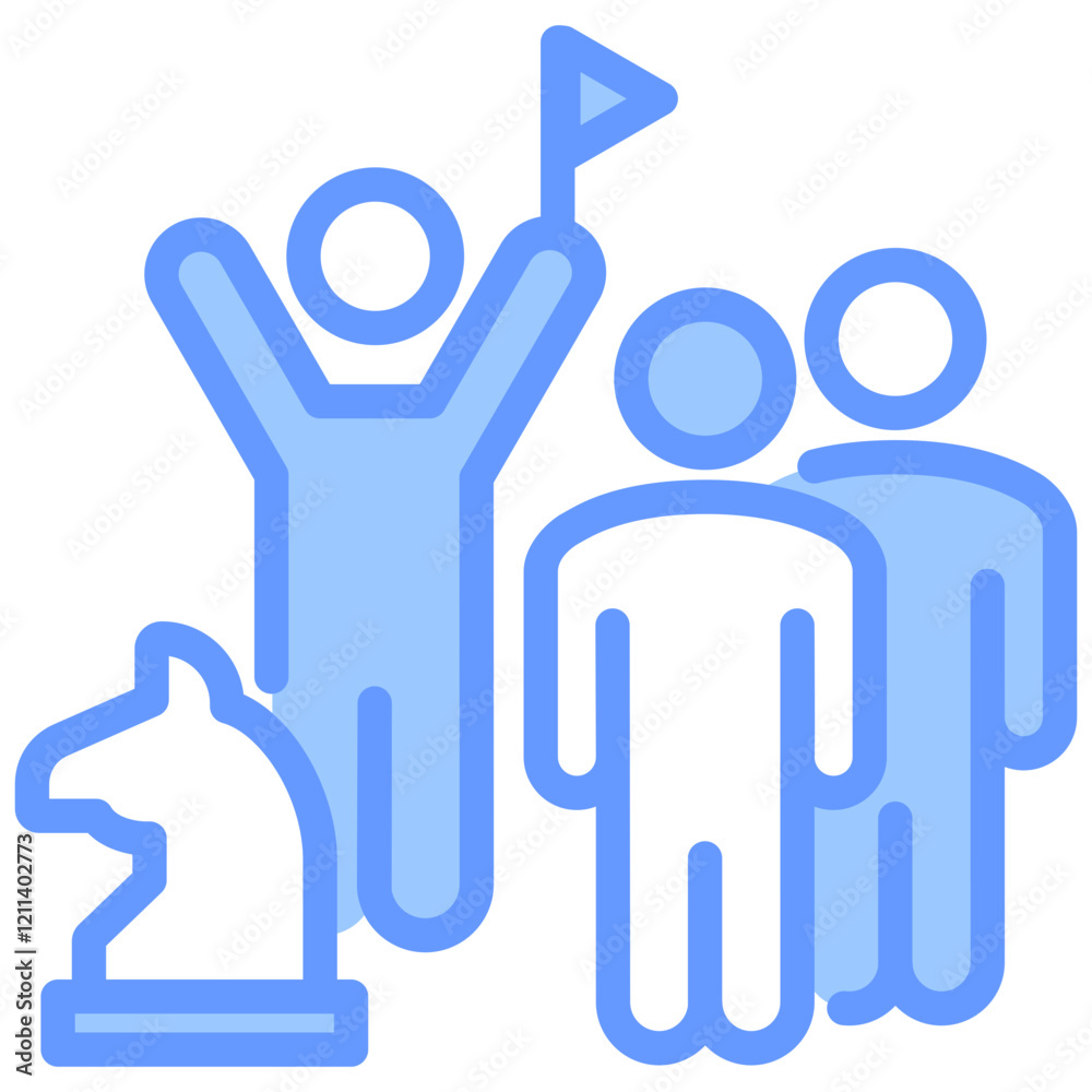 Leadership Blue Icon