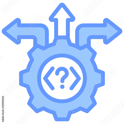 Decision Support Blue Icon