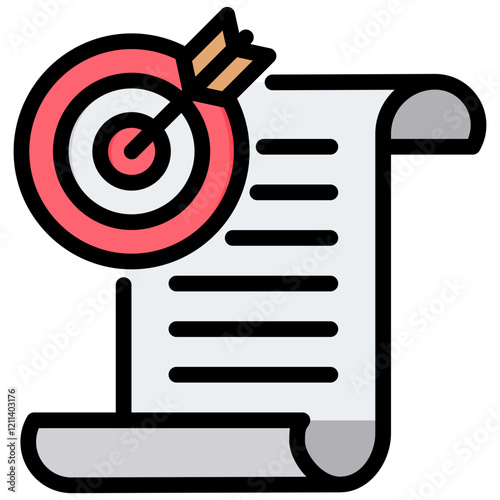 Objectives Outline Color Icon