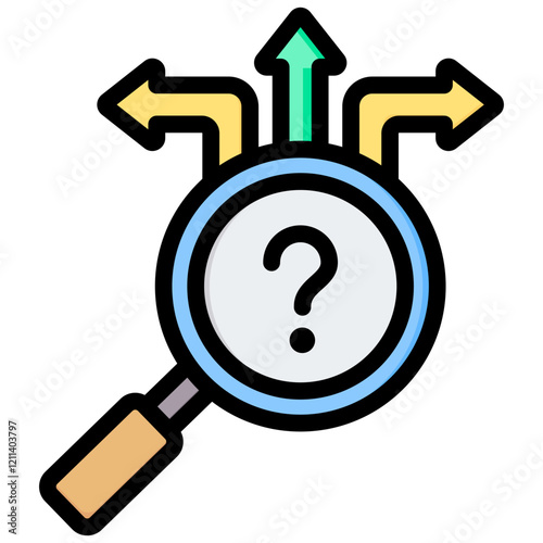 Photos Decision Analysis Outline Color Icon