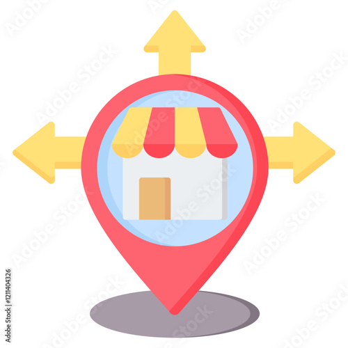 Market Expansion Flat Icon