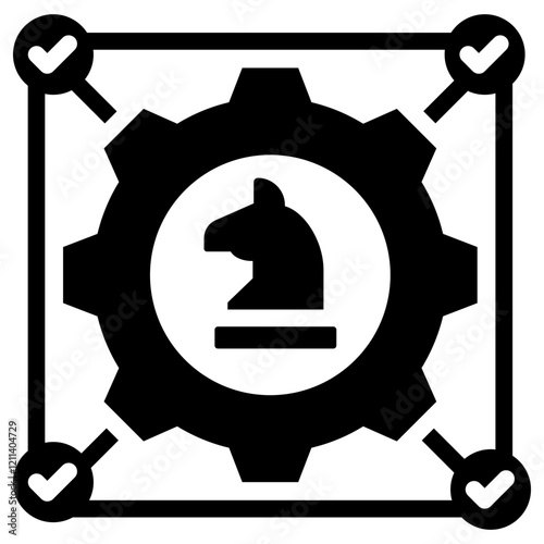 Strategic Alignment Glyph Icon