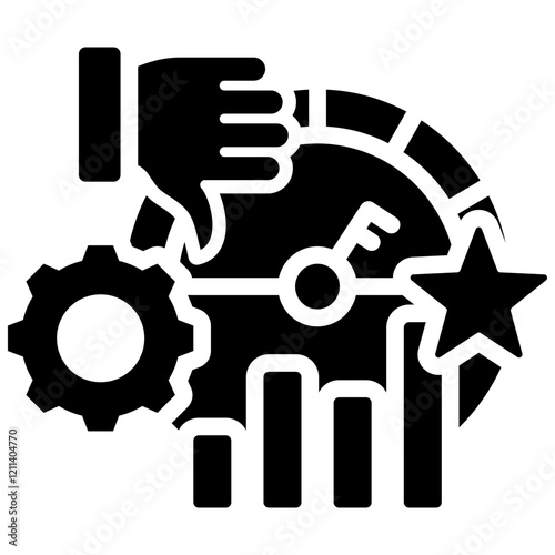 Key Performance Indicator Glyph Icon