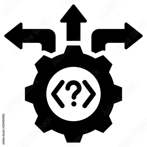 Decision Support Glyph Icon