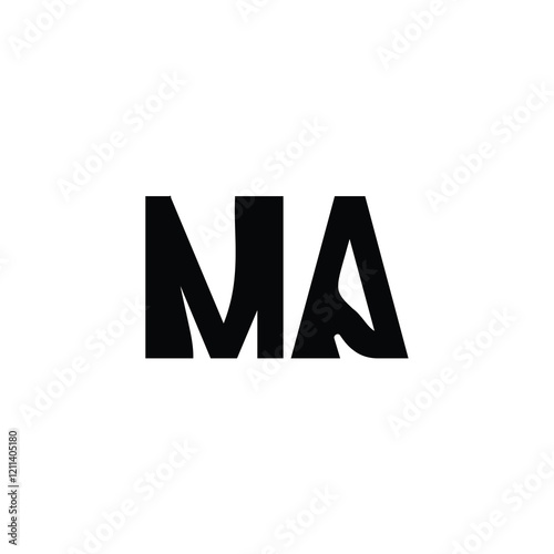 Free Download MA monogram logo design letter text name symbol monochrome logotype alphabet character simple logo - GFXLoad