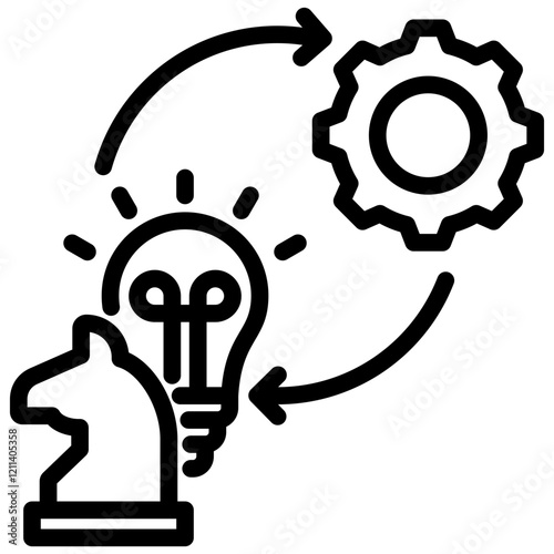 Obraz na plátně Implementation Outline Icon