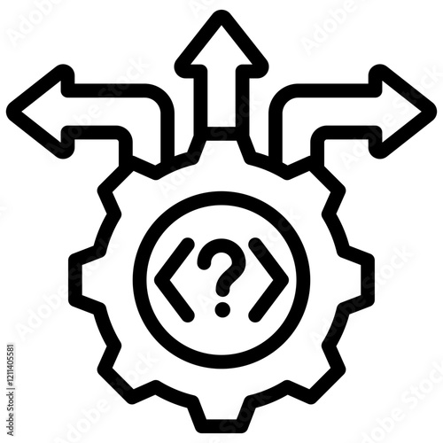 Decision Support Outline Icon