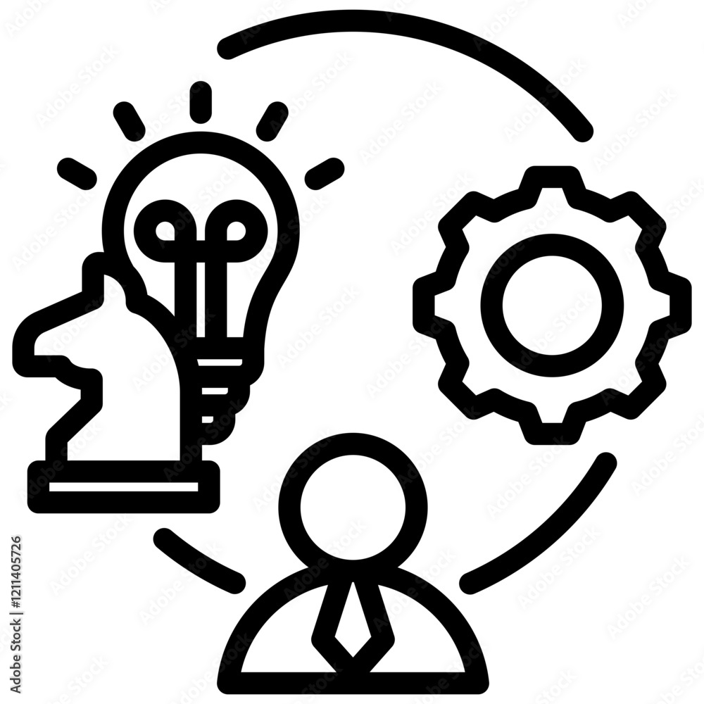 Strategic Initiatives Outline Icon Strategic Initiatives Outline Icon
