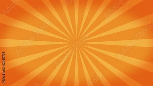 orange color sun burst visual animation background. Sunlight effect background template rotates. pop solid color looping motion background 
