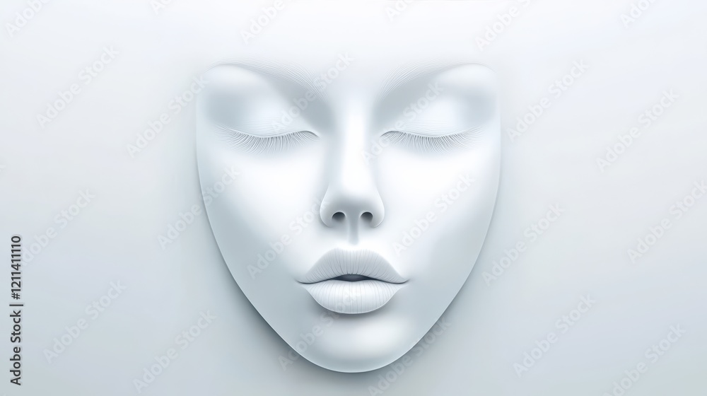 Whimsical face with exaggerated long nose, surreal character portrait in abstract art Whimsical face with exaggerated long nose, surreal character portrait in abstract art