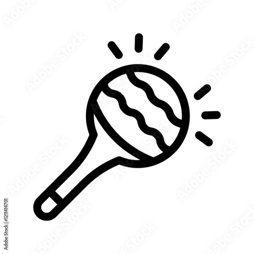 maracas outline style