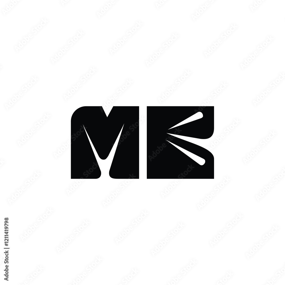 Obraz premium MB monogram logo design letter text name symbol monochrome logotype alphabet character simple logo