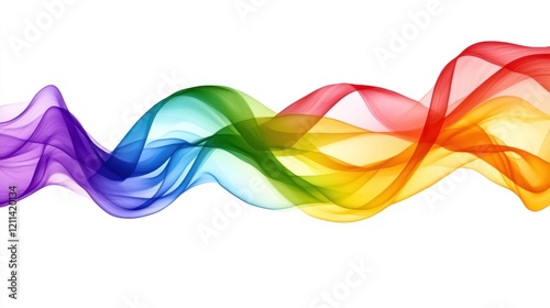 A modern abstract background featuring intertwined rainbow waves, blending seamlessly as a symbol of LGBTQ harmony and inclusion.