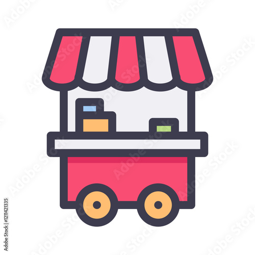 Street vendors filled style