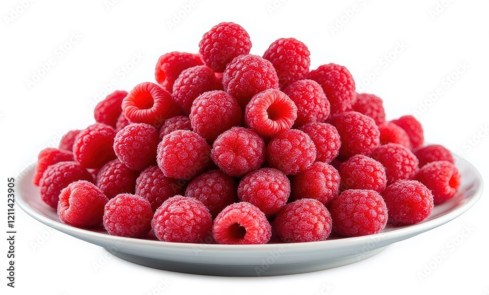 Fresh red raspberries in a white bowl Fresh red raspberries in a white bowl