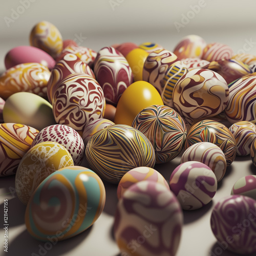 painted Easter eggs decoration