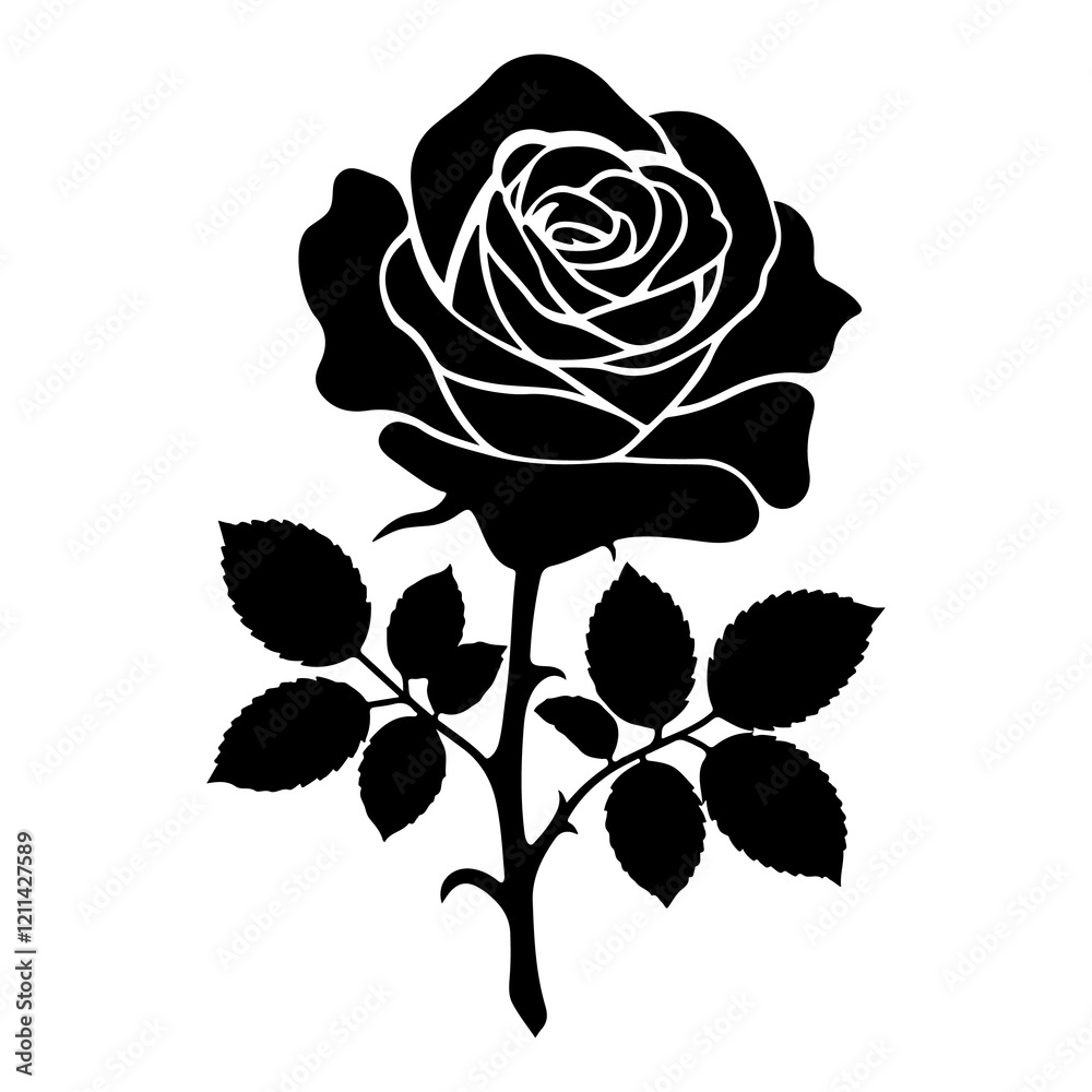 rose silhouette vector design rose silhouette vector design
