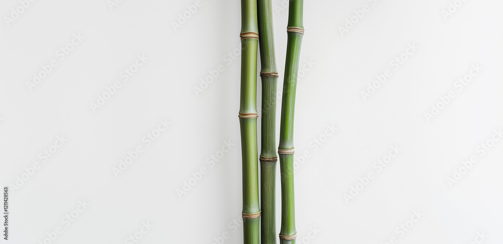 Naklejka premium bamboo isolated on white