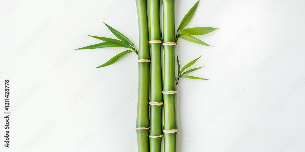 Fototapeta premium bamboo isolated on white
