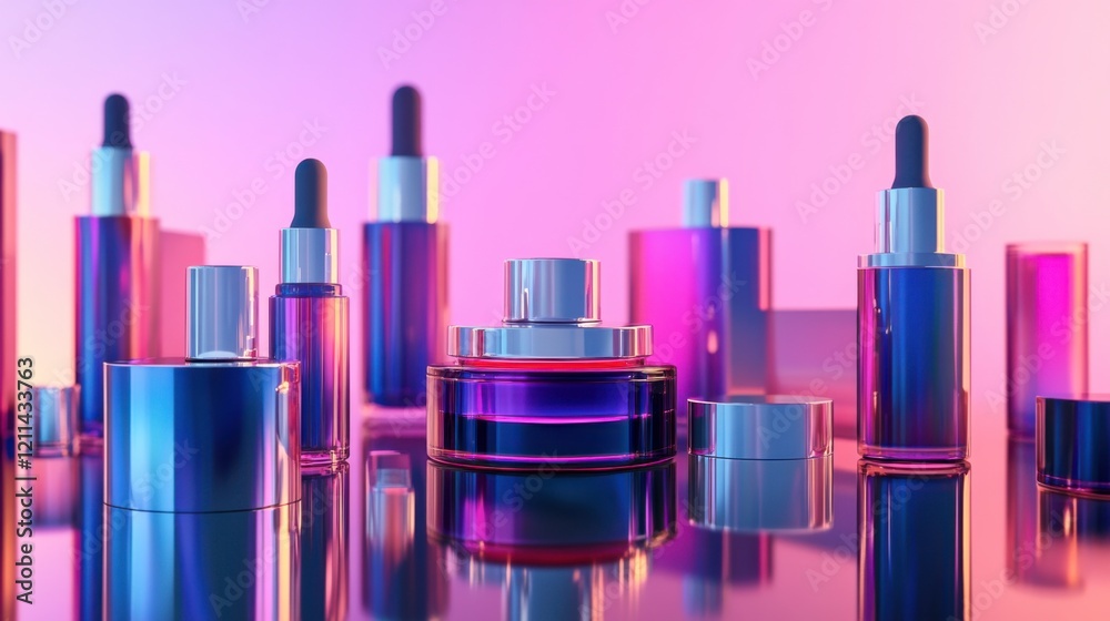 Modern Skincare Packaging with Elegant Design Elements