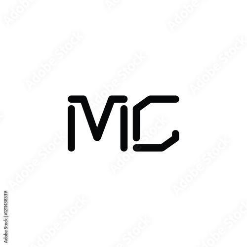 MC monogram logo design letter text name symbol monochrome logotype alphabet character simple logo