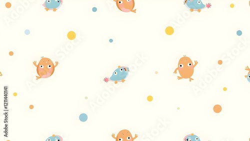 Seamless Pattern of Kids’ Toys in Vector Style