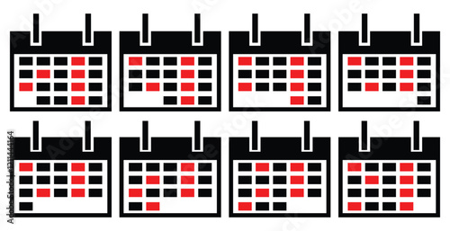 Calendar icon vector. Deadline, season icon symbol flat design-vector illustration