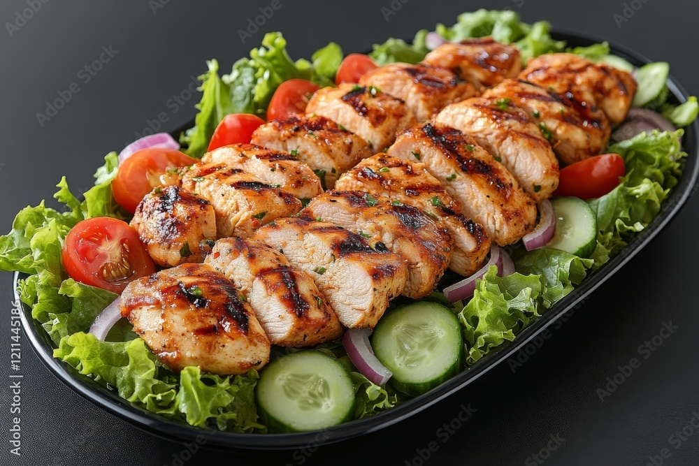 Grilled Chicken Salad with Fresh Vegetables Grilled Chicken Salad with Fresh Vegetables