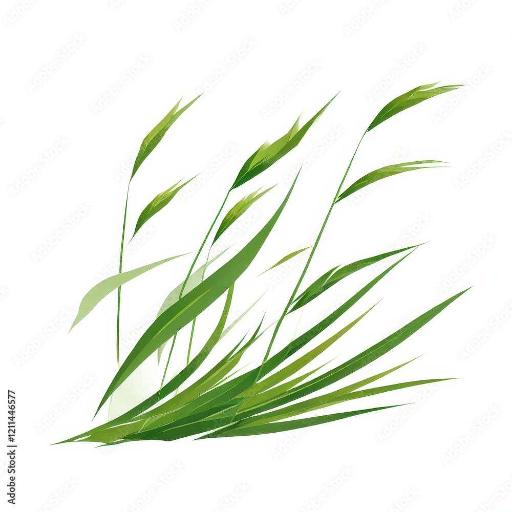 Fototapeta premium the AI Image Generator, Detailed Close-Up of Fresh Green Grass Blade