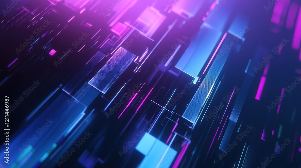 Abstract Neon Cyberpunk Digital Background Abstract Neon Cyberpunk Digital Background