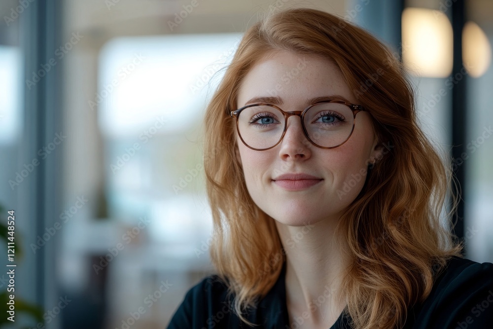 Young professional woman working in the office, Generative AI Young professional woman working in the office, Generative AI