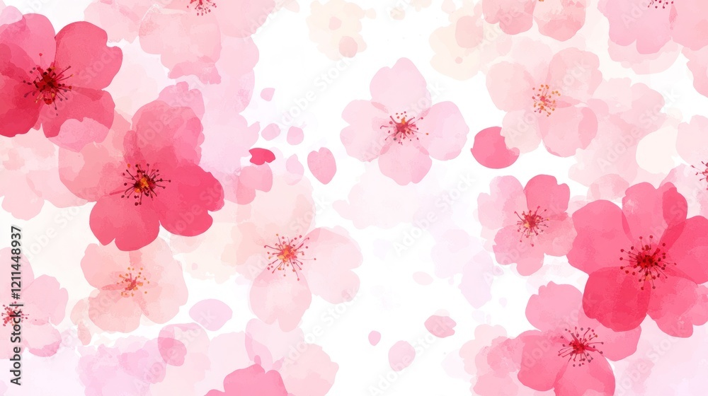 Sakura Blossom Vector Seamless Pattern: Cherry Floral Illustration Sakura Blossom Vector Seamless Pattern: Cherry Floral Illustration