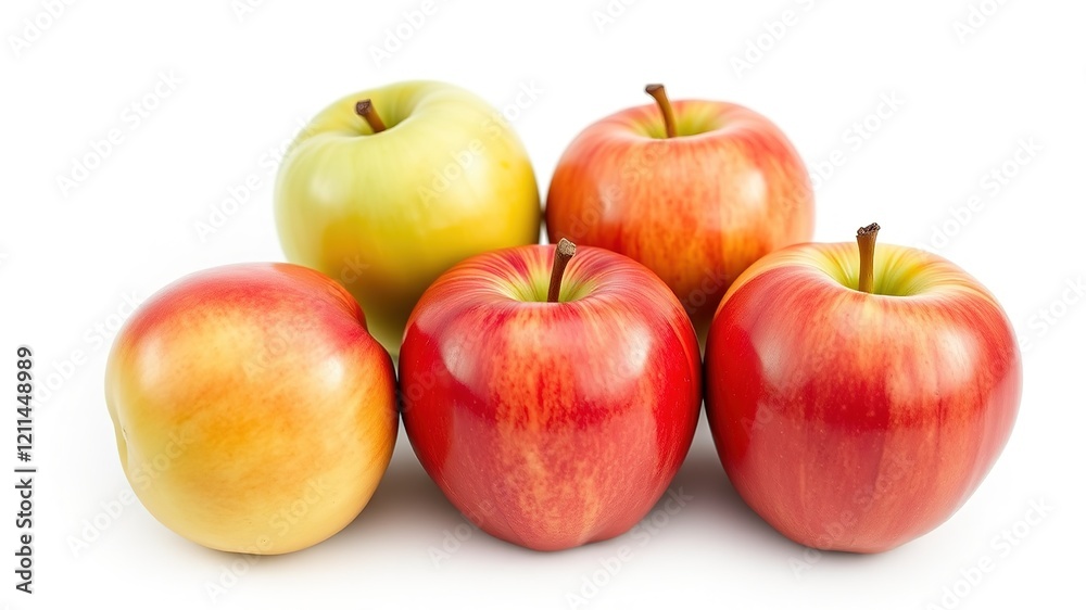 Colorful Mixed Apples Close-Up - Healthy Fruit Snack Colorful Mixed Apples Close-Up - Healthy Fruit Snack