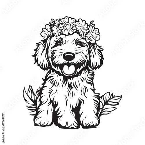 puppy dog black and white