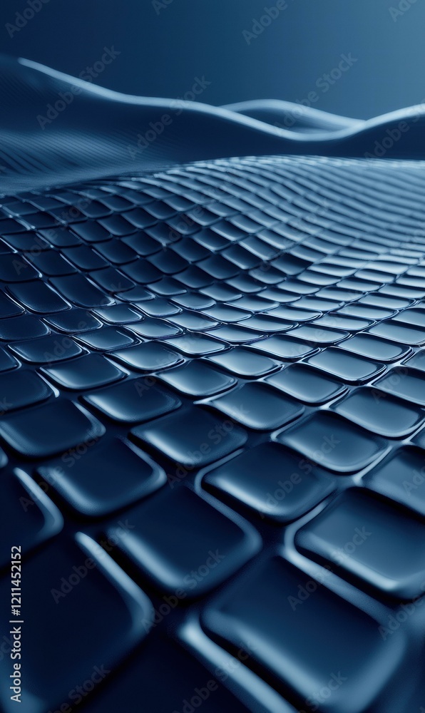 Fototapeta premium Abstract blue textured surface. AI.