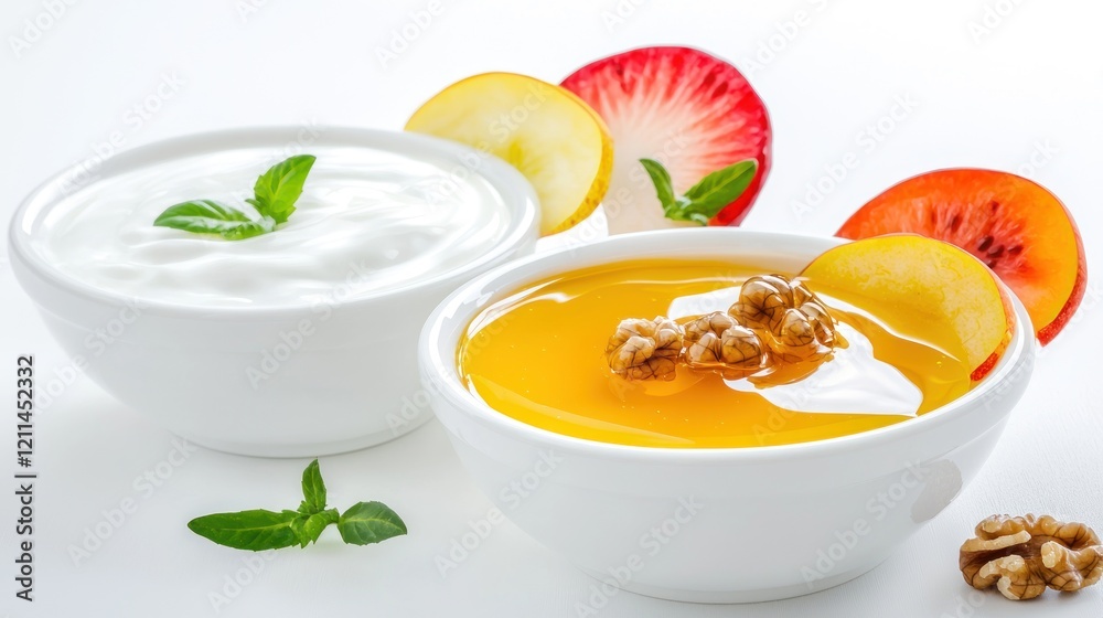Creamy Yogurt and Honey with Fresh Fruit Creamy Yogurt and Honey with Fresh Fruit