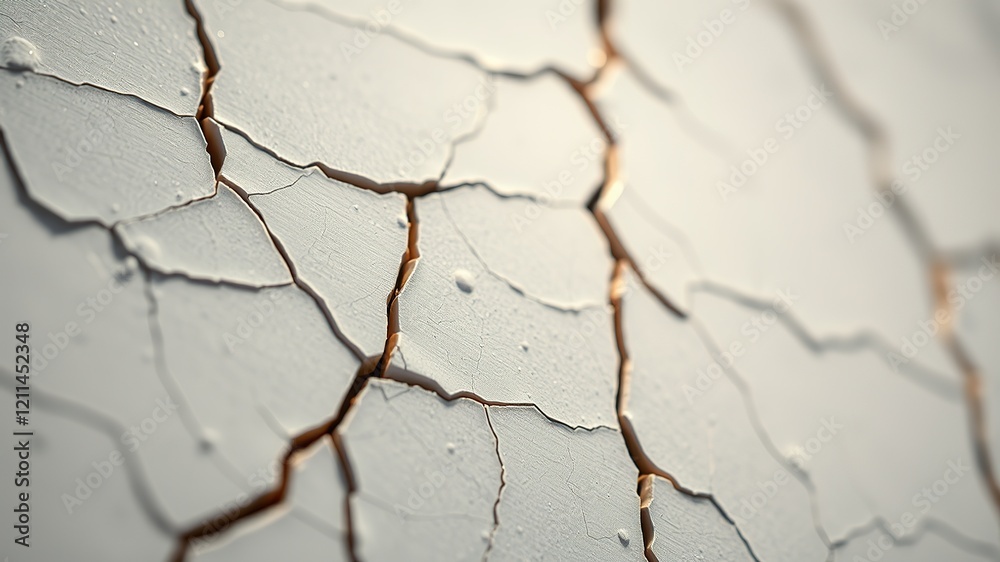 Fototapeta premium Cracked Face Abstract Closeup - Striking Colors