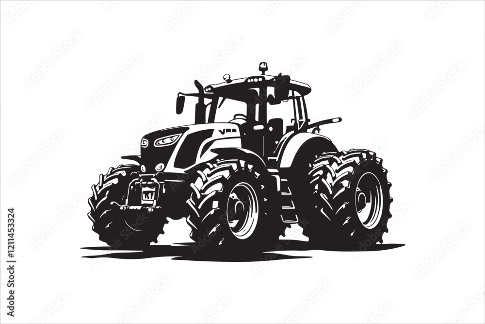 Obraz premium Tractor Silhouette Design Set